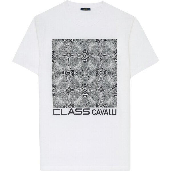 CAVALLI CLASS Graphic White tričko 64247306