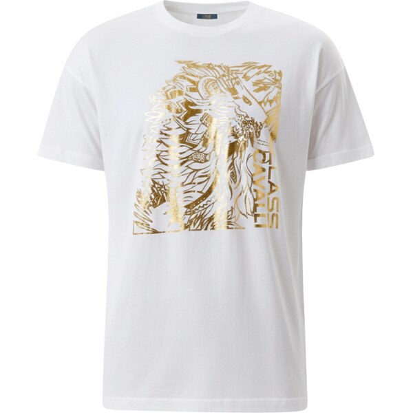CAVALLI CLASS Gold White tričko 64247311