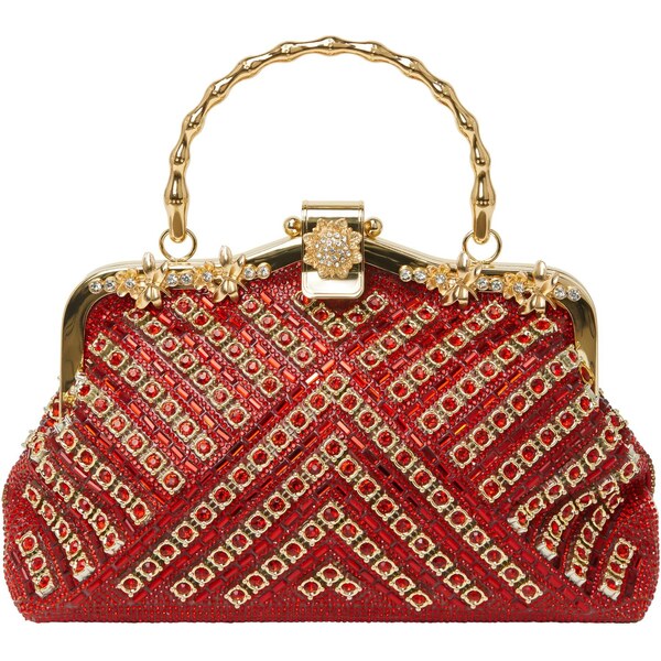 NAEMI Kabelka zlatá / červená 65793985