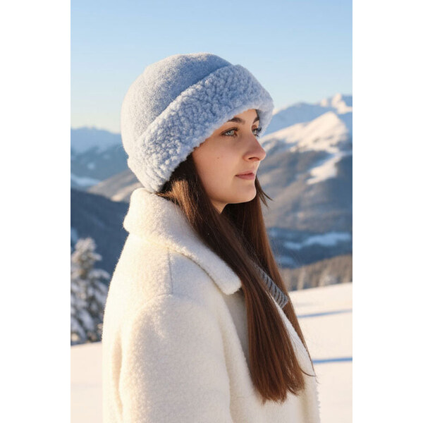 Glara Teplá vlnená čiapka Meriono 47045193