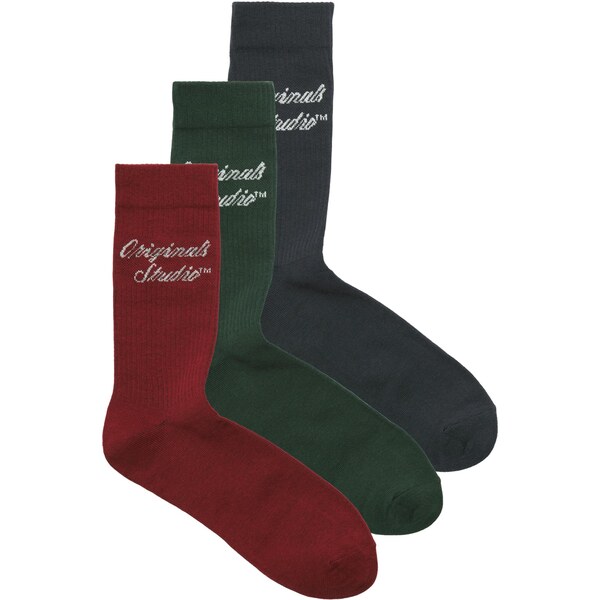 JACK & JONES Ponožky JACNORREBRO námornícka modrá / jedľová / vínovo 66018169