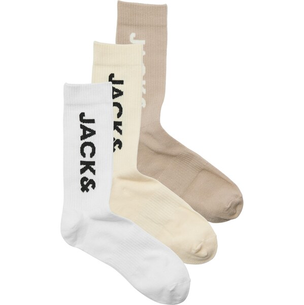 JACK & JONES Ponožky JACHARLEY tmavošedá / svetlosivá / čierna / biela 66018170