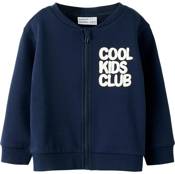 NAME IT Tepláková bunda NMMNEIL námornícka modrá / tmavožltá / biela 66018214