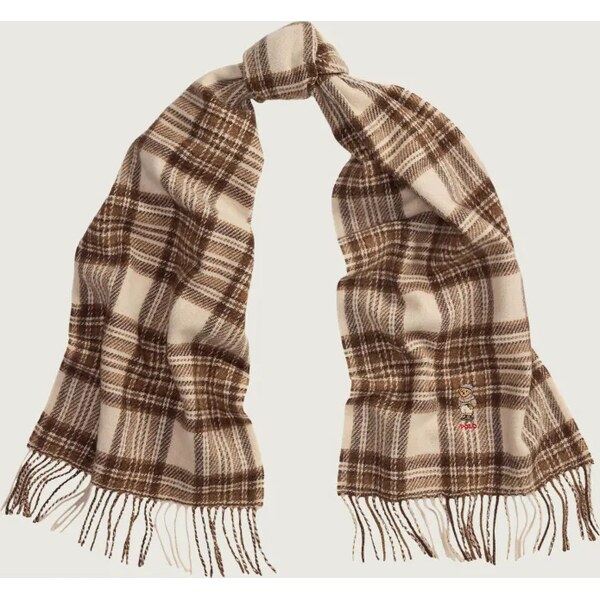 POLO RALPH LAUREN Vlnený šál Winter Bear Plaid 66012354