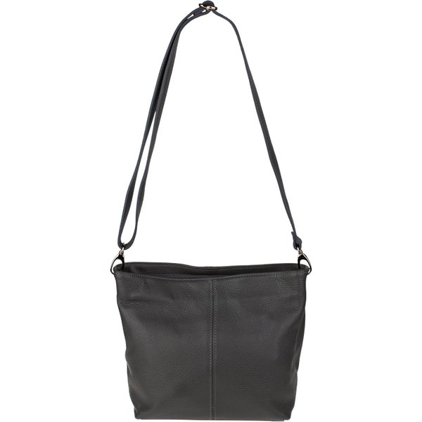 Sivá kožená talianska crossbody kabelka Prisca Cenere NovaKabelka.sk 66019237