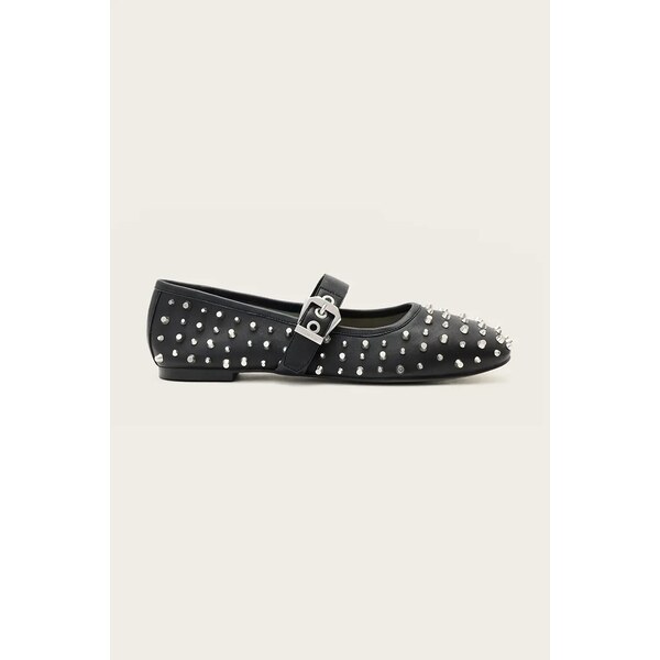 Kožené balerínky AllSaints Holly Stud Shoe 66028051