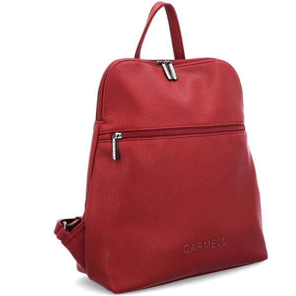 Mestský batoh zo syntetickej kože Carmelo červená 4325 CV 57568556