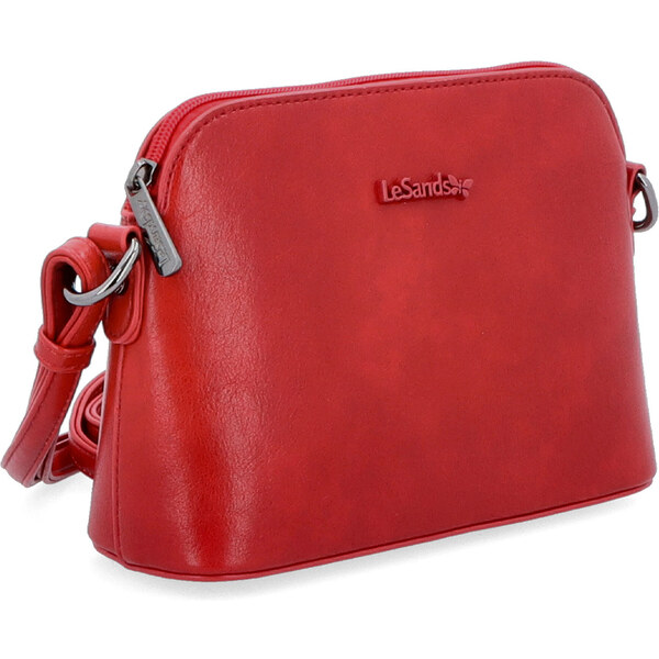 Kabelka zo syntetickej kože crossbody Le Sands červená 7710 CV 57666498