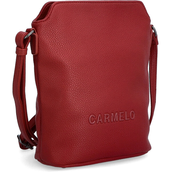 Kabelka zo syntetickej kože crossbody Carmelo červená 4277 CV 64020347