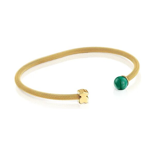 Pozlátený náramok s malachitom Tous ICON MESH 66022454
