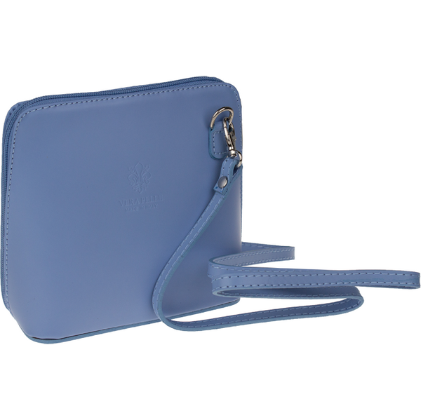 Modrá kožená talianska crossbody kabelka Grana Blu Calto NovaKabelka 66022718