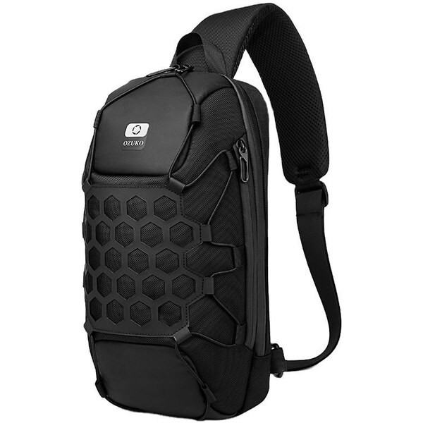 Ozuko Outdoor batoh cez rameno s USB + zámok Čierny 5 l 65225976