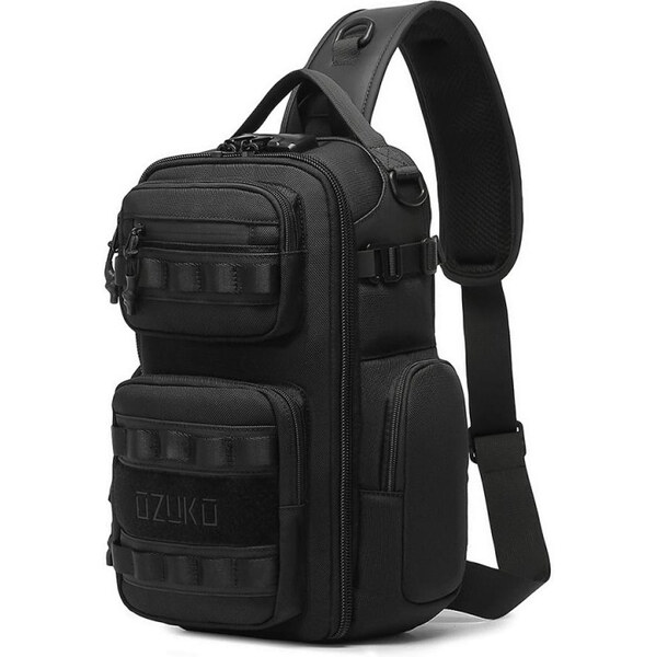 Ozuko batoh cez hruď so zámkom Nešer Čierny 12L 65229692