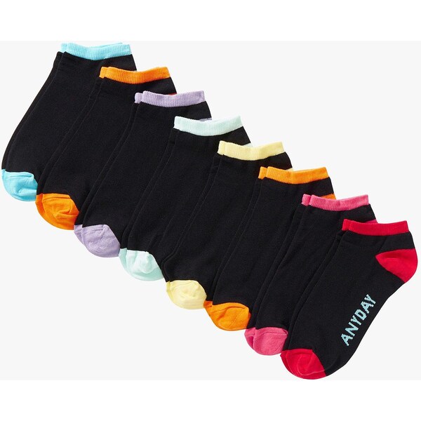 bonprix Ponožky do tenisiek (8 ks), s bio bavlnou, farba čierna 48720808