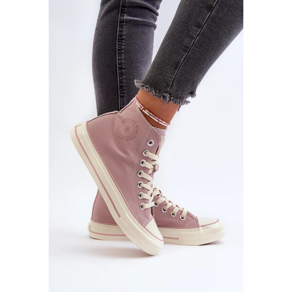 Big Star Shoes Dámske vysoké tenisky Big Star pink 57058292