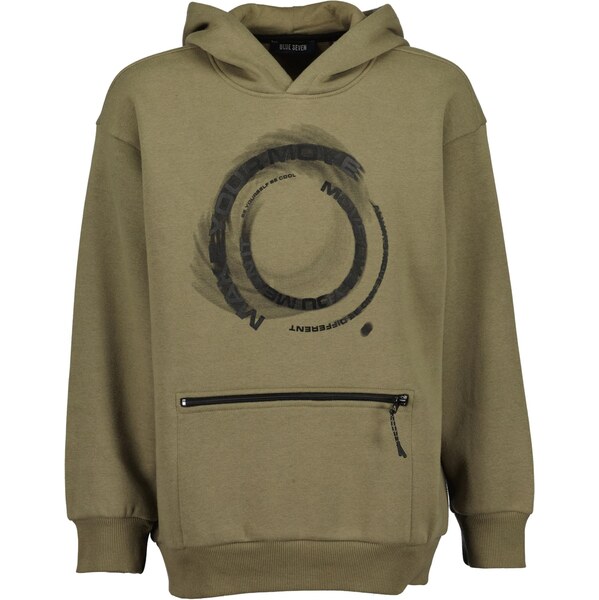 BLUE SEVEN Mikina olivová / čierna 66025920
