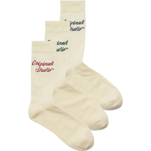 JACK & JONES Ponožky JACNORREBRO jedľová / vínovo červená / čierna / 66026791