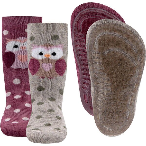 EWERS Ponožky sivobéžová / svetlofialová / biela 66026825