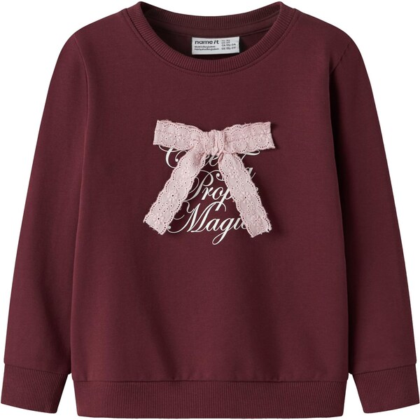 NAME IT Mikina NMFSETINA ružová / burgundská / biela 66026922