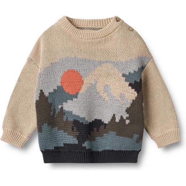 WHEAT Sveter William béžová / modrosivá / antracitová / lososová 66027123