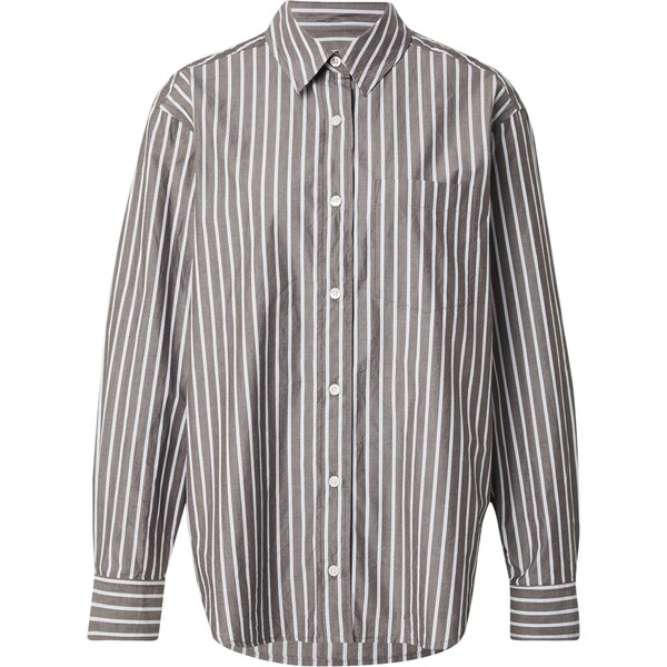 Samsøe Samsøe Blúzka Lova sivá / biela 66027245