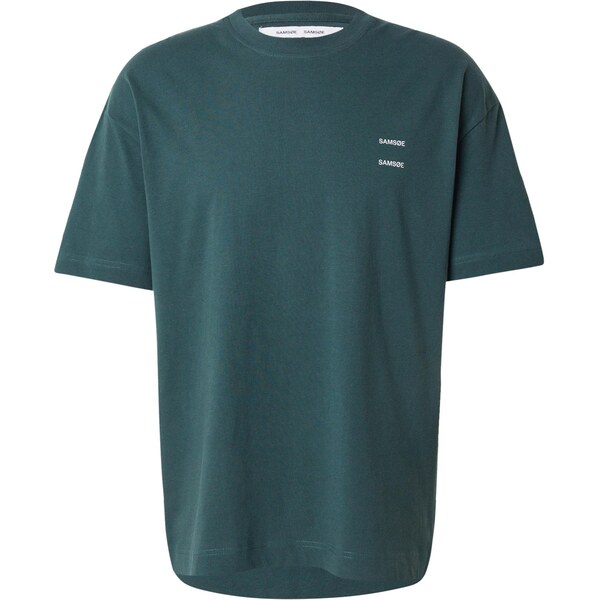 Samsøe Samsøe Tričko JOEL petrolejová / biela 66027229