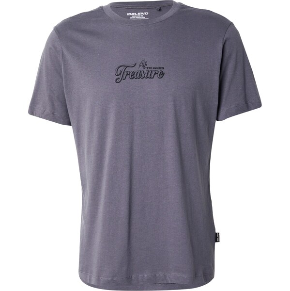 BLEND Tričko BHINGVER modrosivá / tmavozelená / oranžová / čierna 66027403