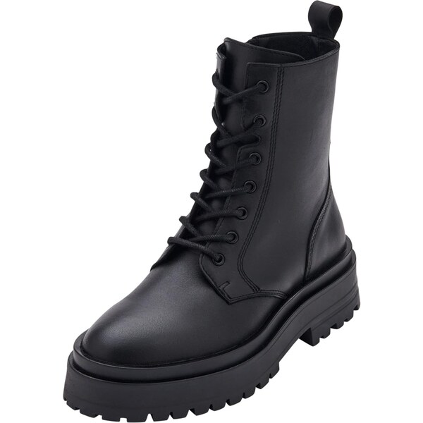 EDITED Šnurovacie členkové čižmy Rufina čierna 66146708