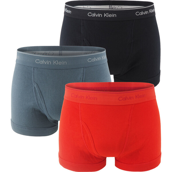 CALVIN KLEIN - boxerky 3PACK 100% pure cotton bold rush & storm colors 66028908