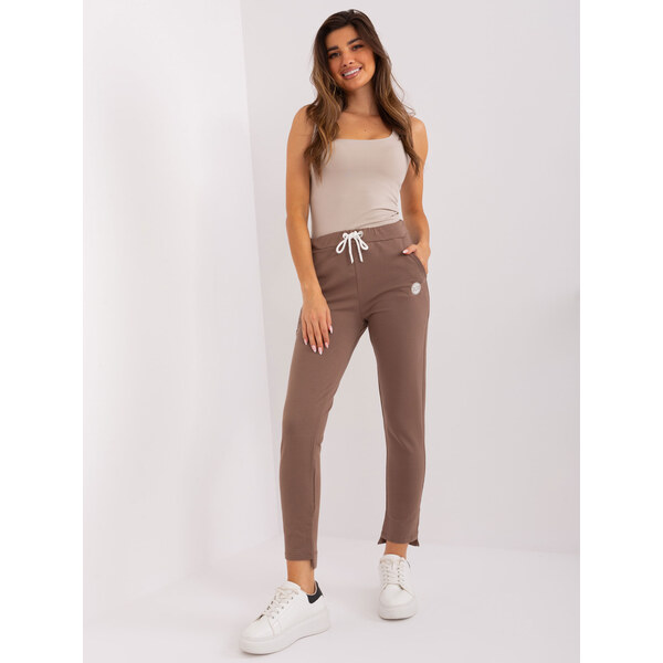 RELEVANCE Hnedé športové tepláky RV-DR-8370-1.57P-brown 58456660