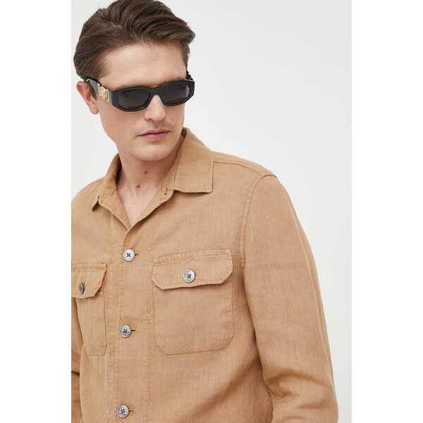 Ľanová košeľa BOSS 41697814