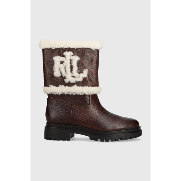 Kožené členkové topánky Lauren Ralph Lauren Carter 47570806