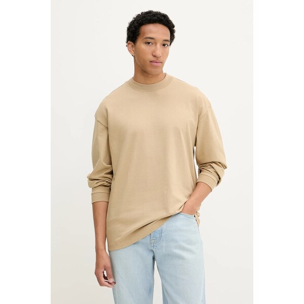 Bavlnené tričko s dlhým rukávom HUGO Daposo 66982367