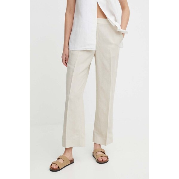 Nohavice s prímesou ľanu Calvin Klein 57669251