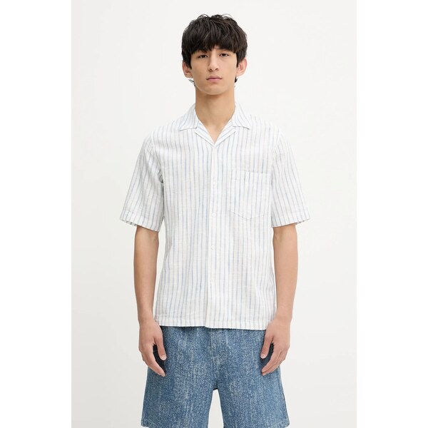 Košeľa s prímesou ľanu Samsoe Samsoe SAOSCAR 63994204