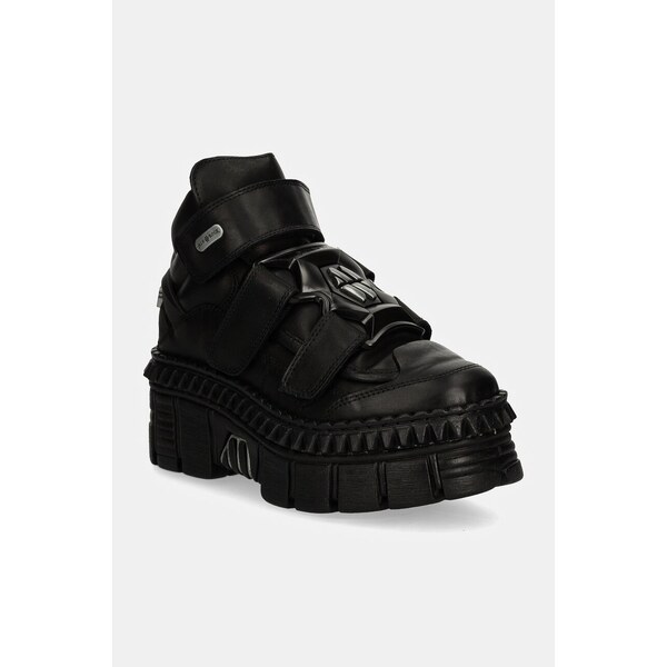 Kožené tenisky New Rock CRUST NEGRO NEGRO + TOWER CASCO NEGRO 55800852