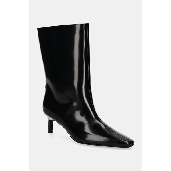 Kožené členkové topánky Calvin Klein HEEL MID BOOT 50 LTH 57671732