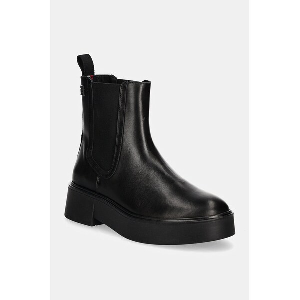 Kožené topánky chelsea Tommy Hilfiger MINIMAL LEATHER CHELSEA LOGOTAPE 57240316