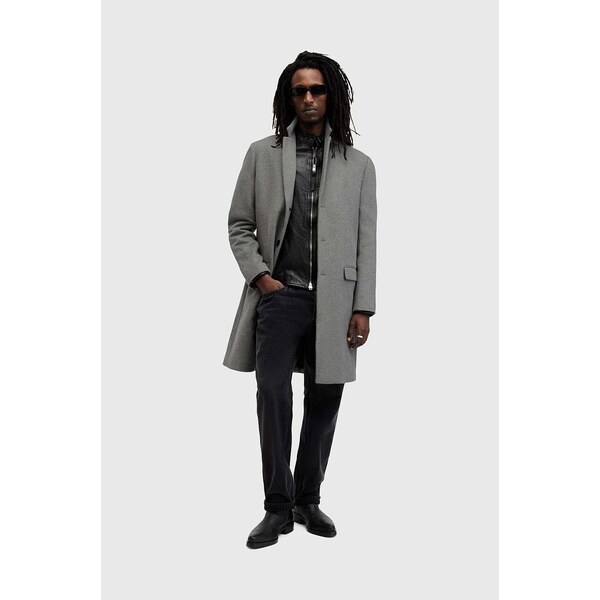 Kabát s prímesou vlny AllSaints HAL COAT 63996048