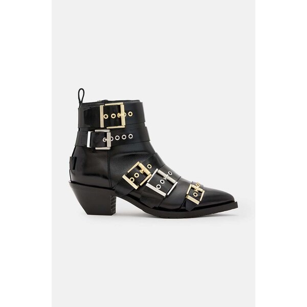 Kožené členkové topánky AllSaints Jane Buckle Boot 63996079