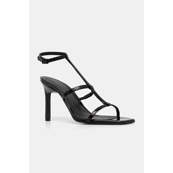 Kožené sandále Calvin Klein HEEL GLADI SANDAL 90 PAT 58129996