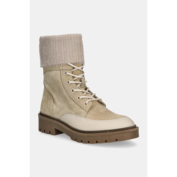 Členkové topánky Calvin Klein Jeans COMBAT MID LACE UP BOOT WL 58314249