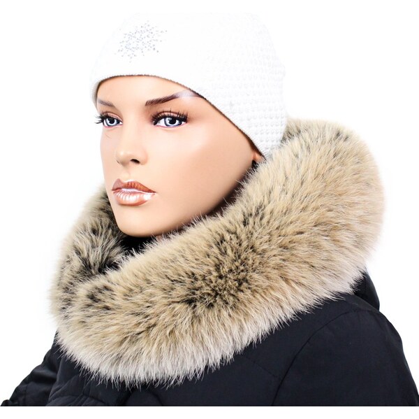 Sikora Kožušinový lem na kapucňu - golier líška snowtop čierno - 67155746