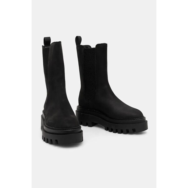 Nubukové chelsea čižmy Calvin Klein Jeans FLATFORM CHELSEA BOOT MG NB 58290954