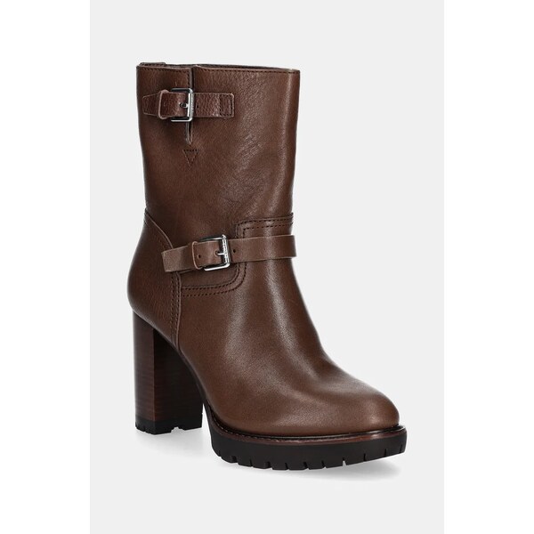 Kožené členkové topánky Lauren Ralph Lauren Lyvia 58392917