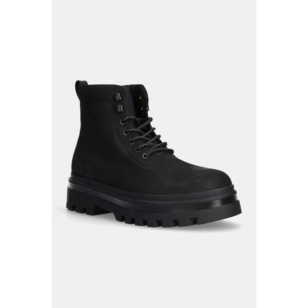 Nubukové topánky Calvin Klein Jeans LUGGED LACEUP BOOT OXF HIKING NB 58416693