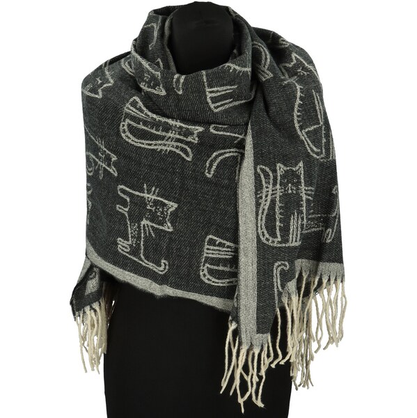 Dámsky šál čierno/béžový - Firenze Casey čierna 66048656