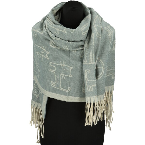 Dámsky šál svetlo šedý - Firenze Casey šedá 66048660