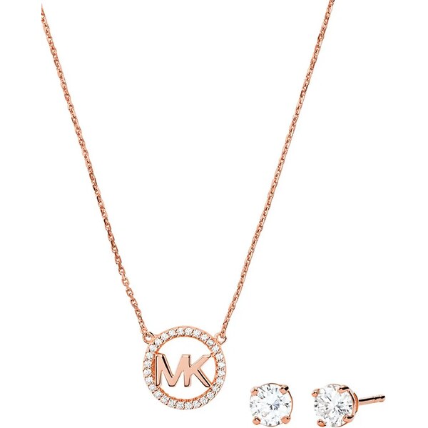 Náhrdelník a náušnice z pozláteného striebra Michael Kors 58987121