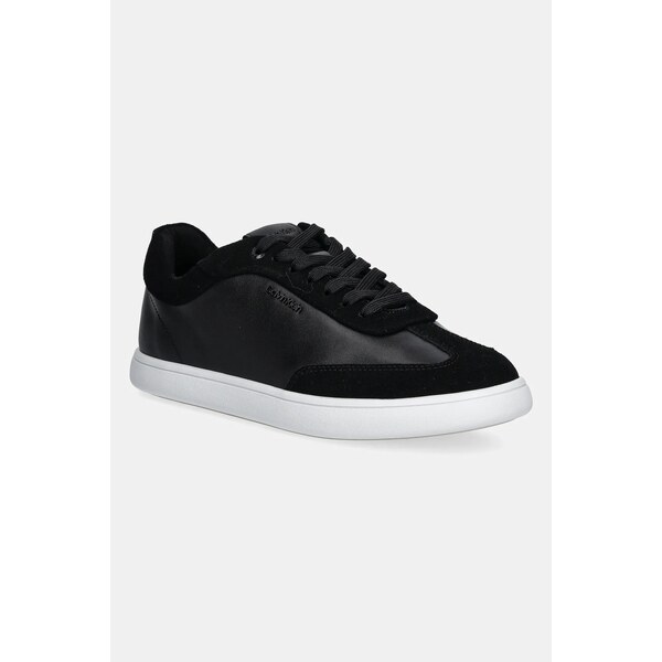 Kožené tenisky Calvin Klein CUPSOLE LACE UP - LTH SUE MIX 59711695